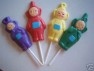 166sp Tele Friends Chocolate or Hard Candy Lollipop Mold 166sp Tele Friends Chocolate or Hard Candy Lollipop Mold